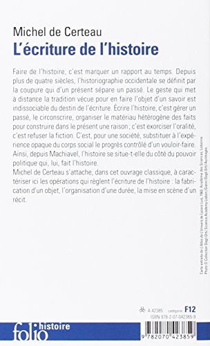 Book's Cover of L'Ecriture de l'histoire