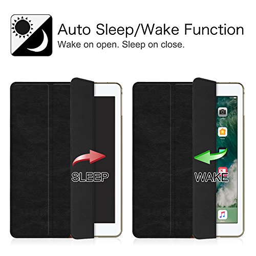 Fintie iPad 9.7 Zoll 2017 Hülle – Ultra Slim Superleicht Schutzhülle mit Lichtdurchlässig Rückseite Abdeckung Smart Cover Case Tasche mit Auto Schlaf / Wach und Standfunktion für Apple iPad 2017 Neue Modell, doppelfarbig - 5