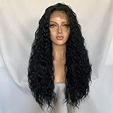Ocasiones: la peluca frontal de encaje negro realista con pelo de bebé puede ayudarte a hacer un aspecto natural para el uso diario, citas, conciertos.