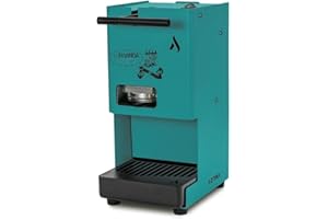 LA BEVANDA DEL RE Macchina Caffè AROMA EGO'-RE, 50 CIALDE ESE 44MM COMPRESE, Macchina Caffe Cialde ESE 44MM, Macchina Per Caffè Espresso Manuale, COLORE TURCHESE, Piccola e Compatta, 4Kg