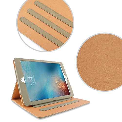iPad Pro 12.9 Hülle FusionTech® – Slim Fit Leder Folio Schutzhülle mit Smart Cover Auto Sleep/Wake Funktion für Apple iPad Pro 12.9 inch Modell 2015 - 2
