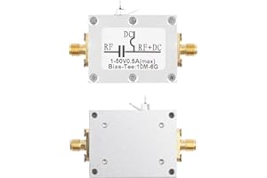 NIKOU Bias Tee, 10MHz-6GHz Bias Tee Broadband Radio Frequency Microwave Coaxial Bias, RF Bias Tee Low Noise Amplifier Module Low Insertion Loss Instrumentation