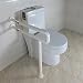 Produktbild IBAMA Stützklappgriff, Toiletten WC-Aufstehhilfe Stahl-Haltegriff für Senioren, Behinderte - weiß