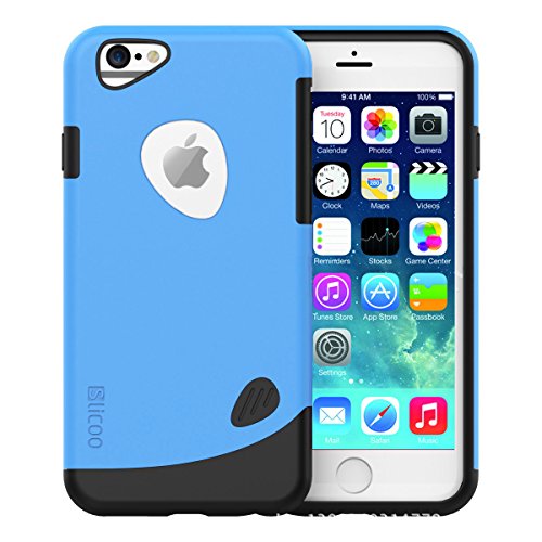 Stoga TSM002 doble capa protecci    n caso alta calidad tel    fono caso adoquines PC iPhone 6 caso   combinaci    n cubierta de TPU para el iPhone 6 4 7 pulgadas-Azul