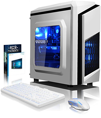 VIBOX Pyro GL7TX-360 Gaming PC - 4,5GHz Intel i7 Quad Core CPU, GTX 1080 Ti, leistungsfähig, Desktop Gamer Computer mit Spielgutschein, Windows 10, Blau Innenbeleuchtung, lebenslange Garantie* (4,2GHz (4,5GHz Turbo) Superschneller Intel i7 7700K Kabylake Quad 4-Core Prozessor CPU, Nvidia GeForce GTX 1080 Ti 11GB Grafikkarte, 32GB DDR4 2133MHz RAM, superschnelle 480GB SSD, 2TB (2000GB) SATA III 7200rpm Festplatte, EVGA GQ 750w Gold Netzteil, Storm Weiß Gaming Gehäuse, Intel B250 Mainboard)