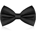 NEUROCLUB Bow Tie for Men Classic Solid Colour Pre-Tied Satin Formal Tuxedo Bowtie Adjustable Length Clip on Design for Adults Elegant Double Fold Ties for Boys and Men’s Party Accessories