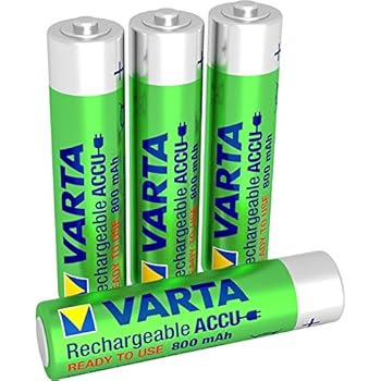 VARTA Pilas AAA, Recargables, Paquete De 4, Recharge Accu Power