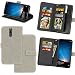 Produktbild Huawei Mate 10 Lite Hülle, Huawei Honor 9i Handyhüle, Alfort Retro Matte Einfarbige Farbe Prämie PU Ledertasche Multifunktional Lederhülle Tasche Wallet Case Cover Schutzhülle für Huawei Mate 10 Lite / Honor 9i Smartphone 5.9" mit 9 Kartenfächer / Foto-Slot und Standfunktion ( Grau )