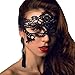 Produktbild Feelnet Venetian Style Ladies sexy lace Silk mask Halloween Party Party mask (Black)