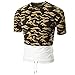 Produktbild Men's Casual Camouflage Print O Neck Pullover Short Sleeve T-shirt Top Blouse Bekleidung VENMO Männer Tee Sommerkleider Herren Mode Einfach Stil Kurzarm Freizeit Slim Fit Sports Casual T-shirt Tops Bluse (Army Green, M(Asian M =EU S))