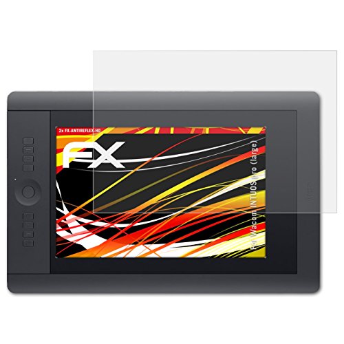 Wacom INTUOS pro (large) Displayschutzfolie - 2 x atFoliX FX-Antireflex-HD hochauflösende entspiegelnde Folie