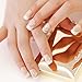 Bling Art False Nails French Manicure White Glitter 24 Full Cover Medium Tips UK