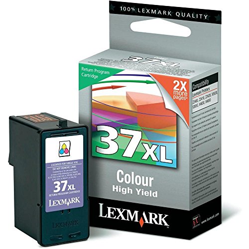 Lexmark Cartridge No. 37XL Cartouche d'encre d'origine à rendement élevé 1 x couleur (cyan, magenta, jaune) 500 pages LRP