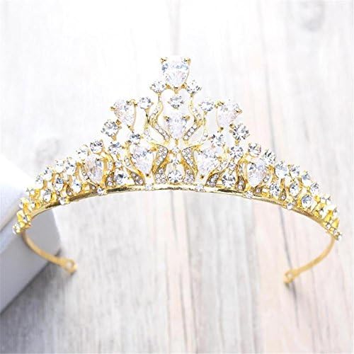 GWQ Bride Wedding Alloy Crown Crystal Flash Drilling Gold Headband Crown Holy Communion Headdress Hair Accessories