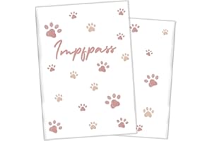 Wilhelm Fell Funda para cartilla de vacunación para animales I Personalizable para tu mascota I Idea de regalo personal para los dueños de mascotas I Funda protectora para la cartilla de vacunación