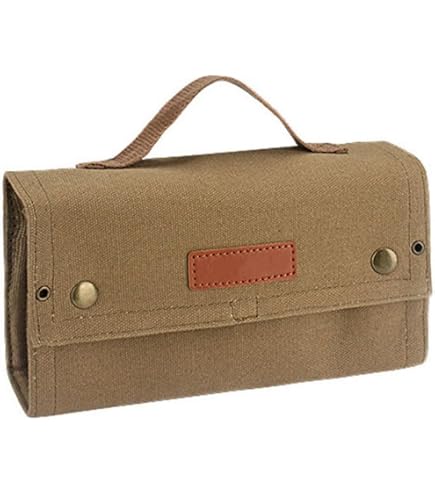 Sac de rangement d'ustensiles de cuisine de camping en toile ronde sac à outils