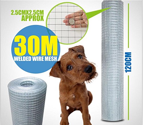 Preisvergleich Produktbild 30 M Rolle Maschendrahtgeflecht Verwendung im Garten, ideal für Hühnerstall etc.