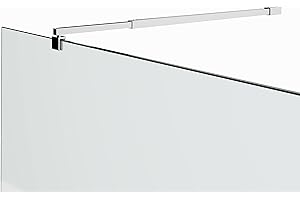 Moments of Glass Barra estabilizadora/barandilla para Parede de Ducha e de Walk in de 6mm - 10mm Ajustable de 73 a 121 cm - 22M