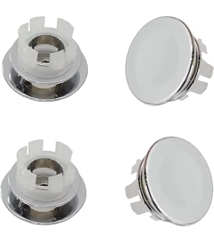 Überlaufkappen Für Waschbecken – 4 Stück, Silikon, Für 48 Mm Löcher, Wiederverwendbar