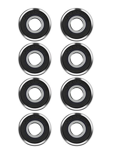 Preisvergleich Produktbild 8 Stück 608 2RS Lager Skateboard Kugellager Longboard Kugellager, Doppelt Abgeschirmt (Schwarz)