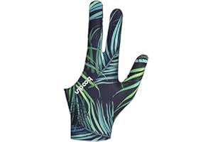 SM SunniMix Gants de Billard Portables Femmes Hommes Main Gauche/Droite antidérapant Universel Ouvert 3 Doigts Montre Gants tireurs Queue de Billard Kit de - Feuilles