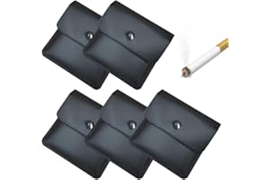 SGERUFZ Portacenere Portatile, 5 Pezzi, Riutilizzabile, Ignifugo, Inodore, per Attività all'aperto in Viaggio, Borsa, da Tasca, Porta Mozziconi, Posacenere da Borsetta
