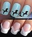 NAIL DECALS WATER TRANSFERS STICKERS ART SET #301 & 172. **plus x48 nail tip guides!!** x24 FANTASY MYTHICAL CREATURE UNICORN SILHOUETTETATTOO WRAPS & x48 FRENCH MANICURE TIP GUIDES! CAN BE USED WITH NATURAL GEL ACRYLIC STICK ON NAILS! OR WITH GLITTER DUST CAVIAR BEADS ALLOYS DECORATIONS CONFETTI FIMO SHAPES TAPE PENS RHINESTONES!