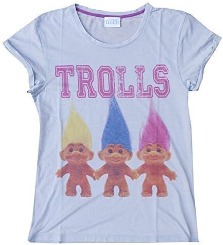 Womens Good Luck Trolls Varsity T-Shirt Top Tee Lilac UK Plus Sizes from 6 to 20
