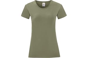 Fruit of the Loom Women's Iconic T-Shirt, Standard Length, Tunic, Pullover, Short Sleeve, Small, Heather Grey