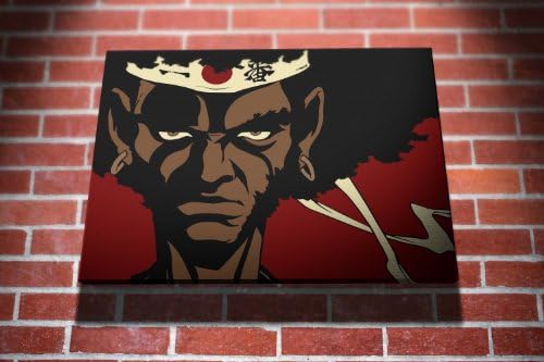 Afro Samurai Face Animation Gallery Framed Canvas Art Picture Print