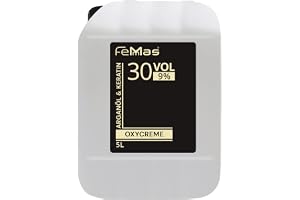 FemMas Oxycreme i 9 % 5 000 ml I Oxidationsmedel för hårfärgning & toner I Lätt att använda och optimalt grepp I Utvecklare för jämna resultat i salongskvalitet I Hair Color Developer
