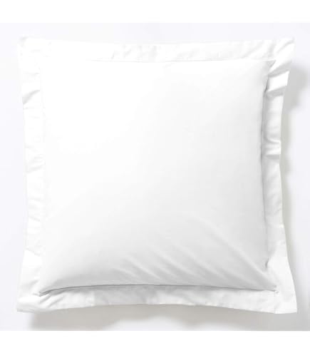 Baptiste Blanc Taie D'Oreiller 50x75cm - 100% Coton, Made In France, Blanc Classique