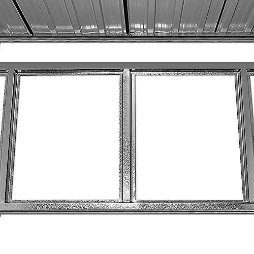 Gerätehaus Metall verzinkt 4,51m³ inkl. Schiebetüren und Fundament Geräteschuppen Anthrazit Gerätehaus Metallgerätehaus Farbauswahl - 2