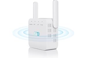 KOSIY WLAN Verstärker 300Mbit/s, WLAN Repeater 2.4GHz WiFi Booster mit LAN/WAN Port, WiFi Verstärker Kompatibel Allen WLAN Geräten, Support 4 Modus, Unterstützt 35 Geräte, A-WYD01