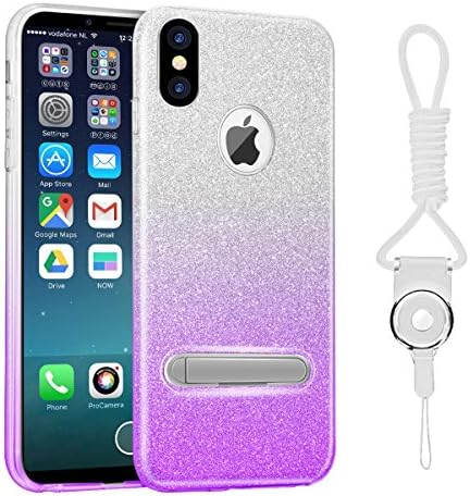iPhone X Case/iPhone 10 Case, WZE Shock Absorption Scratch Resistant TPU Cover Bling Crystal Clear Premium 3 Layer Mixture Protective Case for iPhone X/10