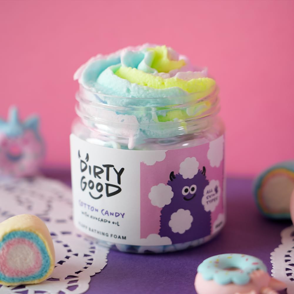 Dirty Good Cotton Candy Fluff Bathing Foam with Avocado oil, Shea Butter & Vit E Oil | Body wash for kids | 100 gm