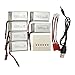 Produktbild Fytoo Ersatzakku 6PCS 3.7V 850mah Lipo Batterie Akku mit 6 in 1 Ladegerät für Syma X56 X56W X54HW Faltbar RC Quadcopter Drone