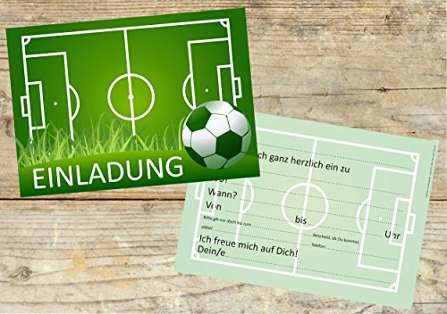 11 (+ 1 Karte gratis) Fussball-Einladungskarten zur Fussball-Party, Grillparty oder zum Kindergeburtstag von ArtUp - 4