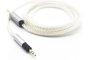 Youkamoo 3.5mm 8 Core Silver Plated Braided Replacement Upgrade Cable Compatible for Sennheiser Momentum Momentum 2 Momentum 3 HD1 Headphones 1.22m