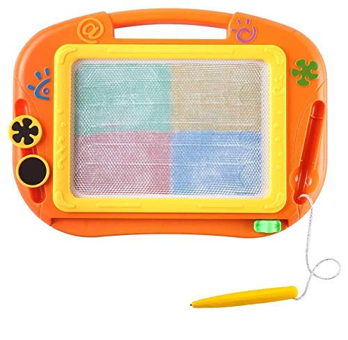 Txyk Dessin coloré Conseil 4 Couleur Conseil Dessin d'écriture avec 2 Timbres et 1 Stylo - Jouet éducatif pour bébé de 2 Ans et Plus 12,6 x 9 Pouce