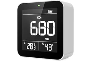 Temtop C10 co2 miernik powietrza w pomieszczeniu, CO2, miernik jakości powietrza w pomieszczeniu z monitorowaniem CO2 w czasie rzeczywistym, temperatura i wilgotność powietrza, funkcja alarmu dla