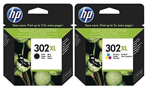 1x Set Original XL HP Tintenpatrone F6U68AE F6U67AE HP 302XL HP 302 XL für HP Officejet 3800 Series - BLACK + Color - Leistung: BK ca. 480 / Color ca. 330 Seiten/5%