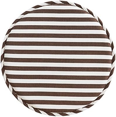 Round sponge stool cushions cotton and linen blended material kindergarten baby student small round stool tall wooden stool thick mat round stool cover fixed strap-O diameter33cm(13inch)