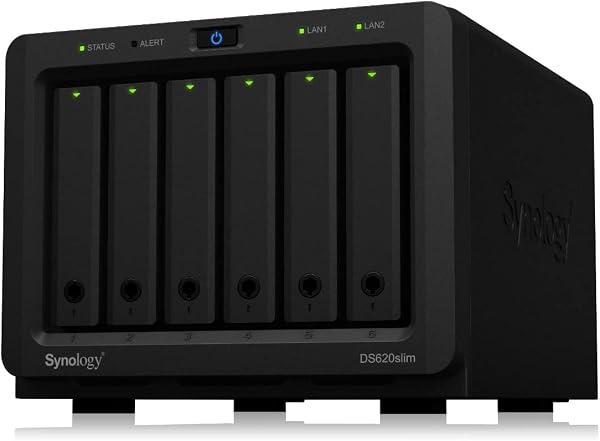 Synology Disk Station DS620slim - NAS server - 6 bays - SATA 6Gb/s - RAID 0, 1, 5, 6, 10, JBOD - RAM 2 GB - Gigabit Ethernet - iSCSI - 1