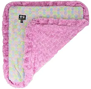 Bessie and Barnie Ice Cream/Cotton Candy Luxury Ultra Plush Faux Fur Pet, Dog, Cat, Puppy Super Soft Reversible Blanket (Multiple Sizes)