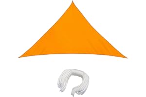 jarolift Voile d'ombrage Pare-Soleil Triangle isocèle, Hydrofuge, Brise-Soleil pour terrasse Jardin Balcon, Tissu Polyester 300 x 300 x 300 cm, Jaune