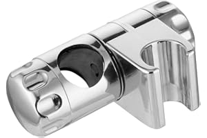 KEYOHOME Soporte de ducha para barra de elevación de repuesto ABS cromado ajustable Grohe ducha deslizante para accesorios de baño 25 mm