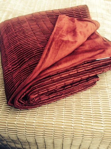 Bed Runner, red, hotel style ribbed design, size 65x260cm