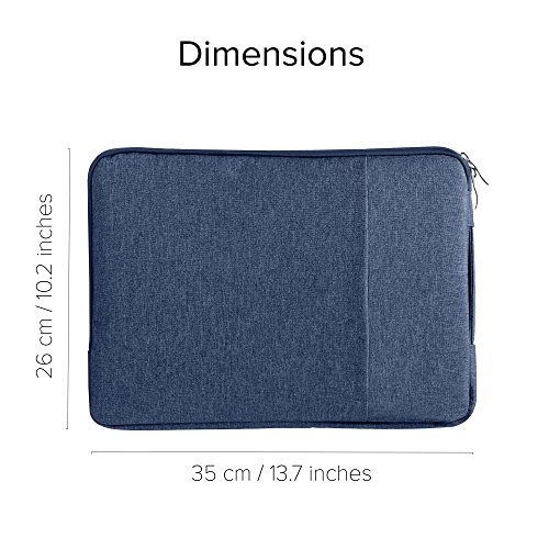GMYLE Wasserabweisende Laptophülle von 13-13,3 Zoll mit Griff für Macbook Air Pro Retina und andere Laptops und Notebooks (Dell HP ASUS Lenovo Acer) – Jeansblau Tasche weich Tragetasche Schutzhülle - 6