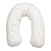 Sugarapple Nursing Pillow (Stars gray, 180 cm), Cosy Body Pillow, Positioning Pillow, With quiet EPS Micro Beads Filling, Non-Toxic, Refillable & Washable, 100% Cotton Cover